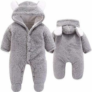 Newborn Baby Hooded Romper Jumpsuit